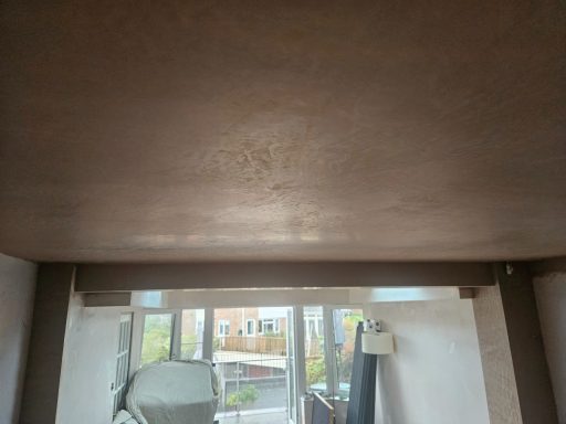 Overskim of artex ceiling in malvern for 5 star windows by fis finishes #plastering #plasterer #tiler #fis finishes #fisfinishes.com #bathroom fitter